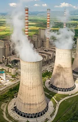 Power plant cooling towers